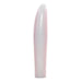 Slim, white 5-inch hard plastic massager with a rounded tip and twist base for battery compartment.