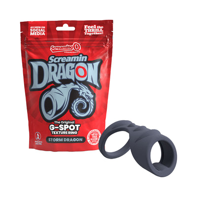 Screamin' Dragon Storm Dragon G-Spot Texture Ring Blue
