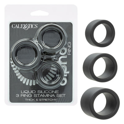 Alpha Liquid Silicone 3 Ring Stamina Set