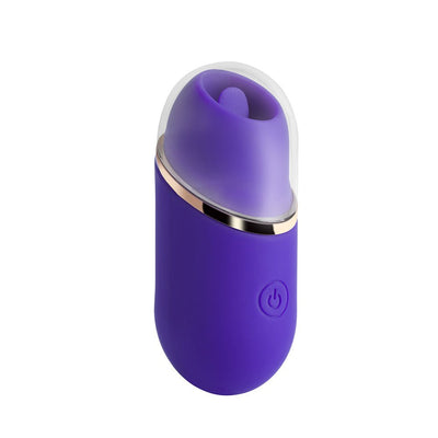 Abby Mini Clit Licking Vibrator Tongue Sex Toy - Purple - SexToy.com