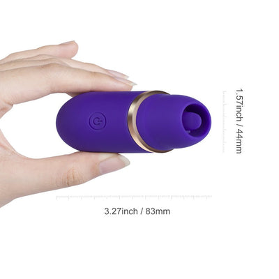 Abby Mini Clit Licking Vibrator Tongue Sex Toy - Purple - SexToy.com