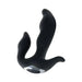 Black silicone Adam & Eve 3 Point Prostate Massager with ergonomic curved design and control buttons.