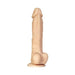 Realistic flesh-toned dildo with detailed veins and suction cup base for hands-free use.