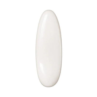 White oval-shaped remote control for Adam & Eve Adams True Feel Rechargeable Dildo with smooth finish.