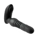 Black silicone prostate massager with textured shaft, rounded base, and ergonomic design for targeted stimulation.