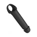 Black silicone vibrating extension sleeve with remote control, designed for added length and girth.