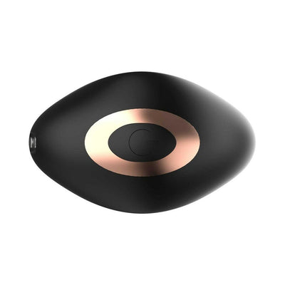 Black and rose gold rechargeable remote control for Adam & Eve Alan Vibrating Enhancer ring