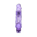 Purple translucent textured vibrator with a contoured shaft and rounded tip, designed for enhanced pleasure.