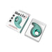 Adam & Eve Curvy Cutie Pleasure Combo in teal with ergonomic curved design and packaging box on white background.