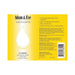 Adam & Eve Hybrid lubricant label with product details on a yellow background, highlighting silicone and water formula.
