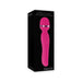 Pink Adam & Eve Intimate Curves Rechargeable Wand displayed on black packaging box with product name and brand logo.