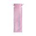 Light pink drawstring storage pouch for massager or similar personal items.