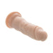 Adam & Eve My First Willy silicone dildo with suction cup base in natural skin tone, beginner-friendly size and texture.