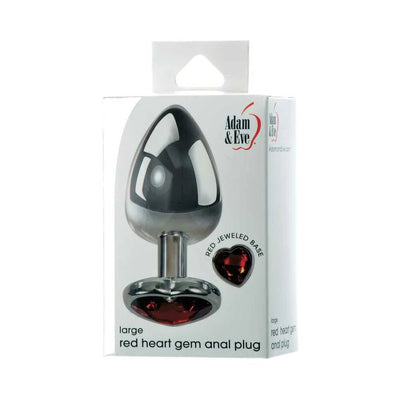 Adam & Eve Red Hearts Gem Anal Plug