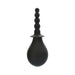 Black silicone douche with a textured nozzle and bulb-shaped base for easy handling and cleaning.