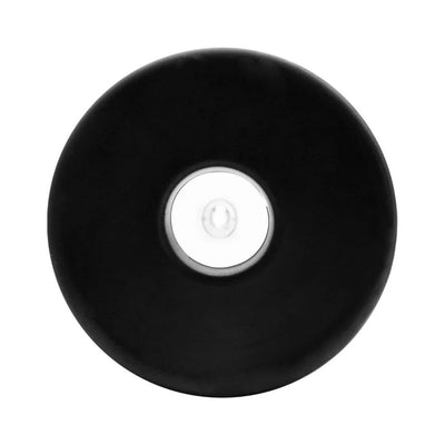 Top view of Adam & Eve Starter Pump showing black silicone sleeve and clear center chamber.