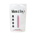 Adam & Eve Velvet Kiss Vibrator in pink with slimline design shown in white resealable packaging with product features.