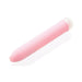 Slim pink vibrator with smooth surface and twist dial control on a white background.