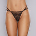 Adore Good Girl Lace And Mesh Thong Black O/S - SexToy.com