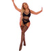 Black Pearl Pothole Teddy With Suspender Black