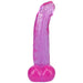 Crystal Jellies Curved Realistic Cock With Balls 8 Inch Purple
