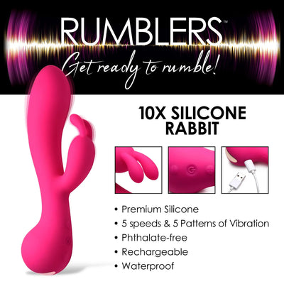 10x Rabbit Silicone Vibrator