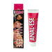 Tube and box of Anal-Ese strawberry flavored desensitizing lubricant for comfort during intimate moments.