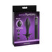 Packaging of Anal Fantasy Elite Collection Auto Throb Inflatable Vibrating Plug in black with remote control and product features.