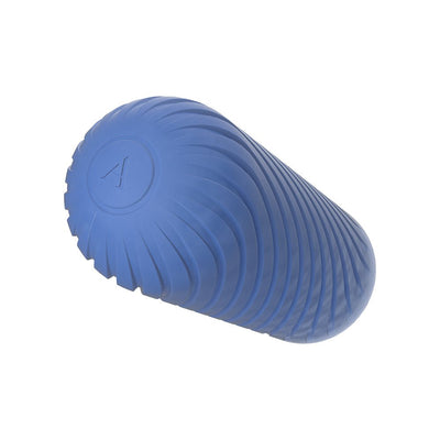 Blue Arcwave Ghost textured silicone stroker with ergonomic ridged design and embossed logo.
