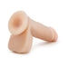 Realistic 8-inch dual density dildo with flexible spine and suction base in natural skin tone.