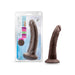 Au Naturel Jack 7 inch realistic brown dildo with suction cup base and packaging display.