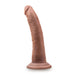Realistic 7-inch brown dildo with suction cup base and detailed texture for natural feel and flexible use.