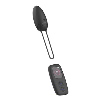Black B Swish Bnaughty Premium Unleashed bullet massager with wireless remote control and LED display