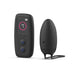 Black B Swish Bnaughty Premium Unleashed bullet massager with wireless remote featuring LED display and control buttons.