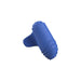 Compact blue silicone finger vibrator with textured ridges and flexible grip for targeted stimulation.