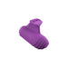 Compact purple silicone finger massager with textured ridges and flexible grip tab for targeted stimulation.