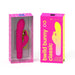 Bright pink Bwild Infinite Classic Bunny vibrator with dual motors shown in clear packaging next to its vibrant pink and yellow box.