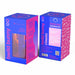 Packaging of Bwild Infinite Classic Limited Edition Bunny in vibrant blue and pink with product details and window display.