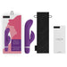 Purple B Swish Bwild Classic Marine vibrator with packaging, black storage pouch, and user guide on white background.