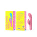 Pink B Swish Bwild Classic Marine dual motor vibrator with bright yellow and pink packaging shown from front and back.