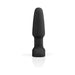 Black silicone B-Vibe Rimming Plug 2 with tapered tip and ergonomic base on white background.