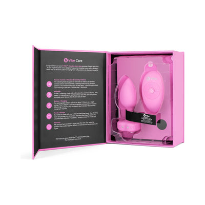 b-Vibe Vibrating Heart Shaped Jewel Plug S/M Pink