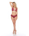 Wine Romance Halter Lace 2 pc Set - Wine M/L