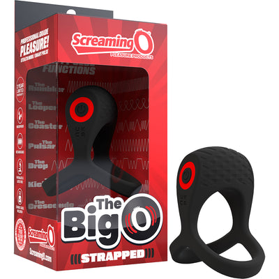 Screaming O Big O Pro Strapped Vibrating Ring Black