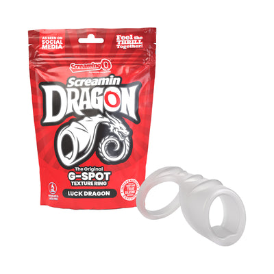 Screamin' Dragon Luck Dragon G-Spot Texture Ring Clear