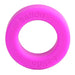 Bright pink silicone spacer ring with balldo branding embossed on the surface, designed for extra support in Balldo sets.