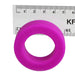 Purple Balldo spacer ring placed next to a ruler showing its size in centimeters.