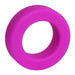 Bright pink Balldo spacer ring with smooth, rounded edges and subtle embossed branding.