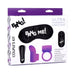 Bang! Couple's Kit packaging showing satin blindfold, purple finger vibe, love ring, vibrating bullet, and remote control.