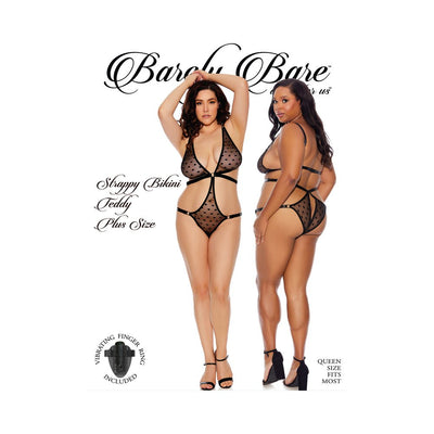 Barely B Strappy Bikini Teddy Blk